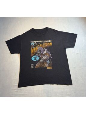 The Mandalorian Black Graphic TShirt Vintage Style Star Wars